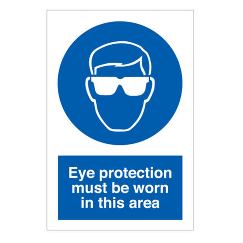 Eye Protection Must Be Worn In This Area Sign (30046V)